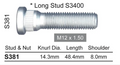 Holden Wheel Stud WH / WK-WL