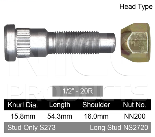 Ford Wheel Stud & Nut Set Mustang