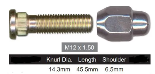 Hyundai Wheel Stud & Nut Set Elantra XD Alloy Wheels