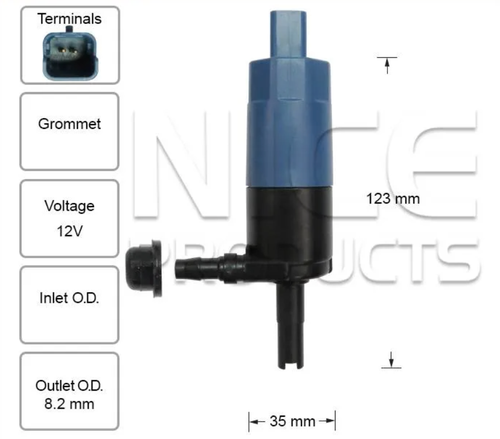 Headlight Washer Pump for Citroën C3 (12/02 – 2021)