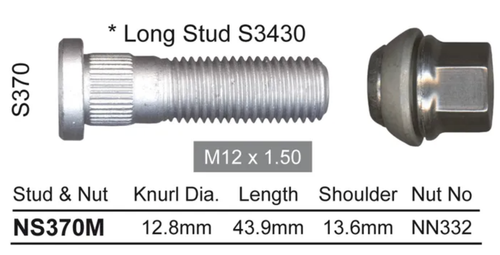 Ford Wheel Stud & Nut Set Mondeo Alloy Wheels
