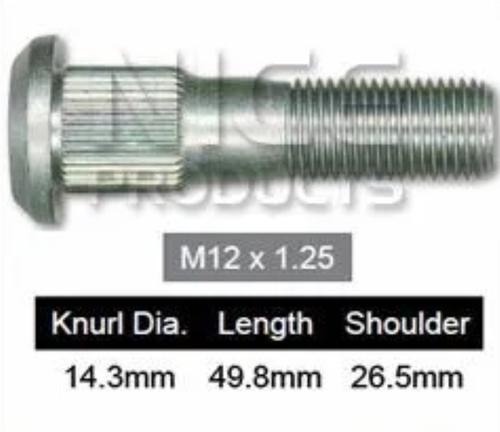 Nissan Wheel Stud GU Alloy Wheels Tappered Nut & More