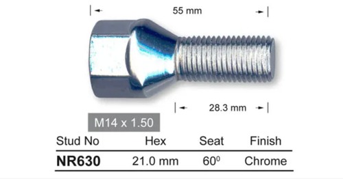 4x Fiat Wheel Stud Ducato Van