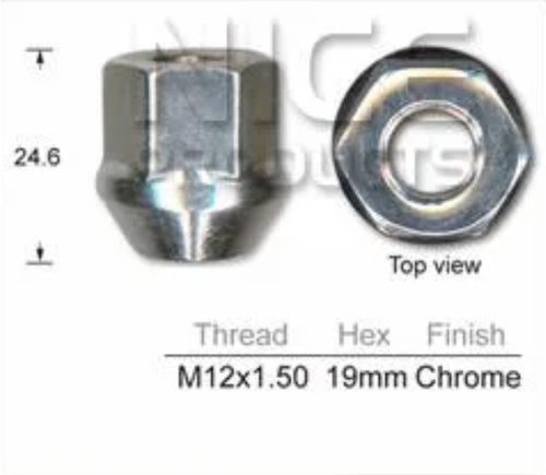 4x GMH Wheel Nut Colorado RC Alloy Wheels / Rodeo RA Alloy Wheels