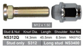 Hyundai Wheel Stud & Nut Set Trajet Alloy Wheels