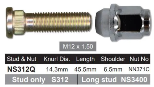 Hyundai Wheel Stud & Nut Set Trajet Alloy Wheels