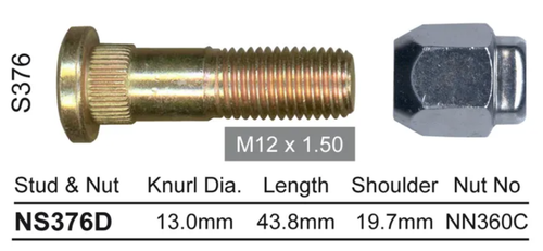 Genesis Wheel Stud & Nut Set i30 Alloy Wheels