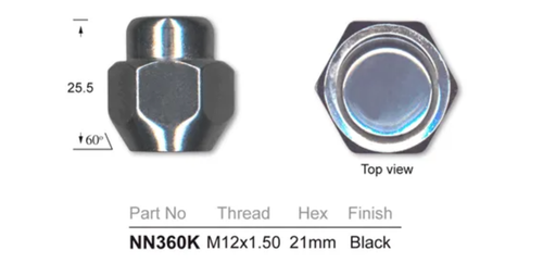 4x Mazda Wheel Nut CX-3 DK / MX5 NC Alloy Wheels