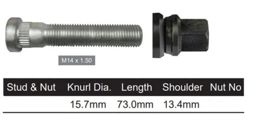 4x Ford Wheel Nut F-450 / F-550