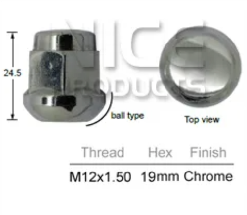 4x Honda Wheel Nut ES Steel Wheels / Concerto Alloy Wheels & More