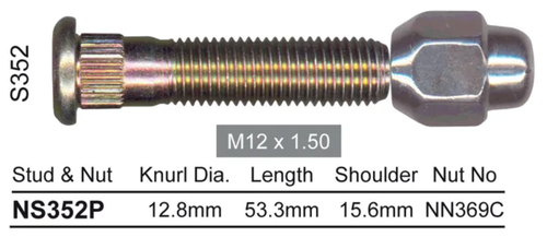 4x KIA Wheel Nut Sorento XM 4WD