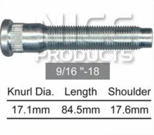 Ford Wheel Stud F-250 9/16 Thread / F-350 / F350