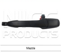 Rear Left Outer Door Handle Black for Mazda BT50 UN (11/06 - 10/11)