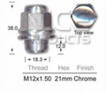 4x Hyundai Wheel Nut Trajet Alloy Wheels