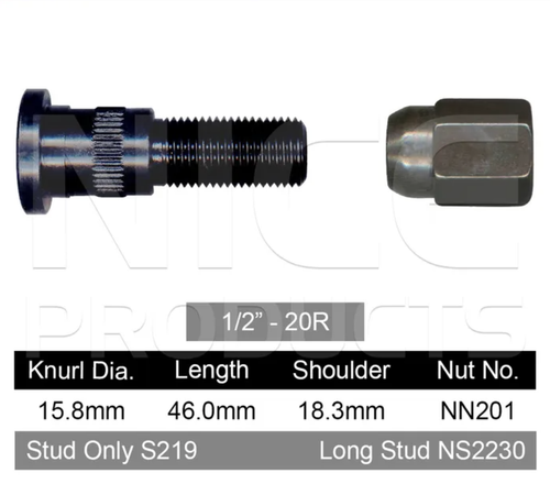 Ford Wheel Stud & Nut Set XD Rear Discs