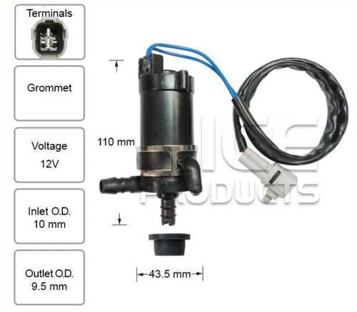 Headlight Washer Pump for Mitsubishi Pajero NP NS NT NW (10/02 – 09/13)