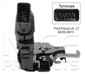 Rear Left Door Lock Actuator for Ford Focus LS-LT (04/05 - 06/11)