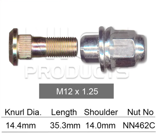 4x Nissan Wheel Nut GU Alloy Wheels Shank&Washer