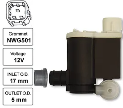 Front Windscreen Washer Pump for Hyundai Santa Fe DM (09/12 – 06/18)