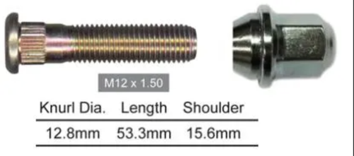 Ford Wheel Stud & Nut Set Ranger PY, T6.2