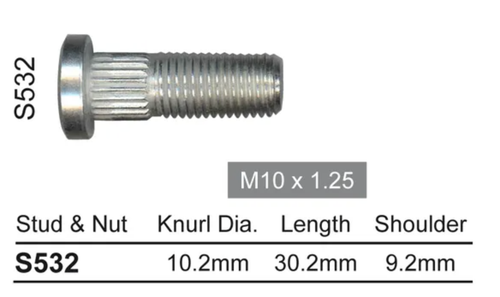 Suzuki Wheel Stud Alto CA71V 550cc / Alto CA91V 800cc / Swift SA / AA41V & More
