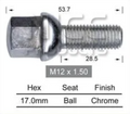 4x Mercedes-Benz Wheel Stud 190D All / 190E All & More