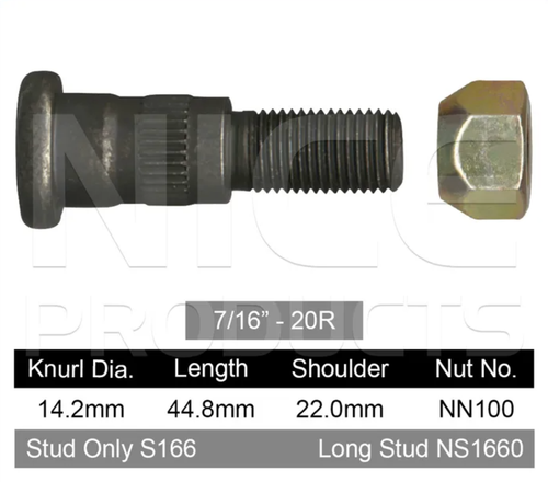 Chrysler Wheel Stud & Nut Set Centura KB-KC FrtDise / Valiant VH - CM & More