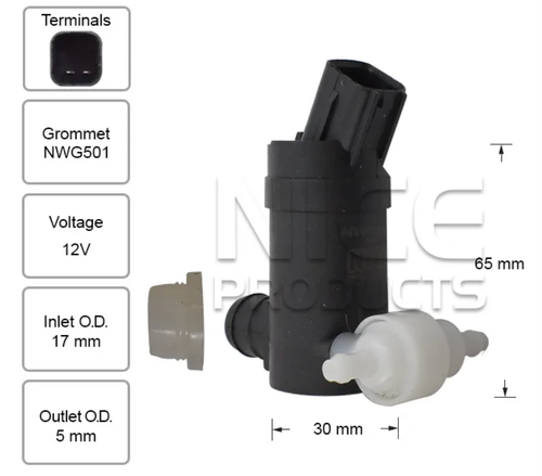 Front Windscreen Washer Pump for Kia Sorento UM (03/15 – 06/20)