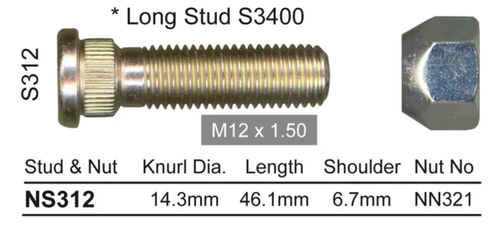 Hyundai Wheel Stud & Nut Set Sonata Alloy Wheels / Sonata All Models & More