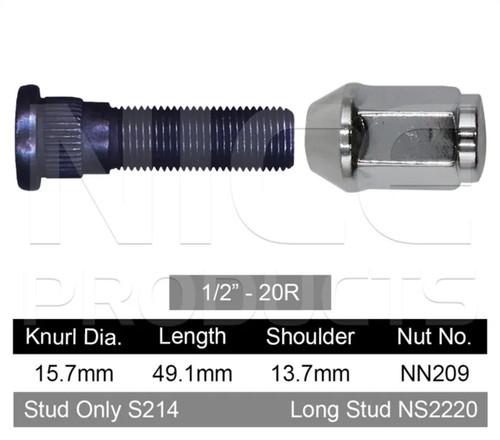 Jeep Wheel Stud & Nut Set KK