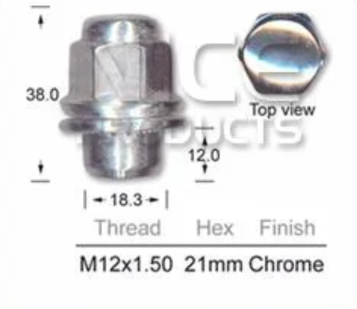 4x Lexus Wheel Nut IS200 / IS300 / IS F / IS250C / IS200T / IS250H & More