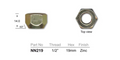 4x Saab Wheel Nut 900 / 95 / 96 / 99 / 99 With EMC / 99 Without EMC