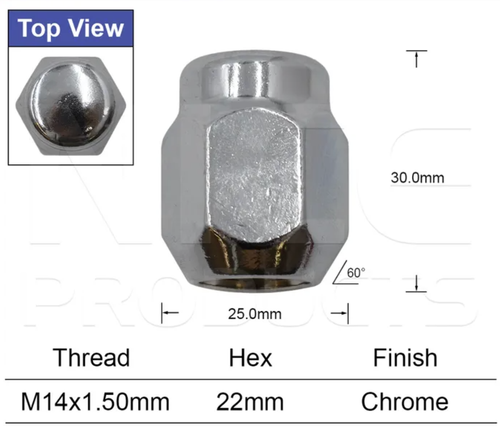 4x Toyota Wheel Nut USK56-57 Steel Wheels