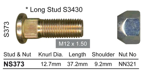 Mazda Wheel Stud & Nut Set 323 BF / 323 BG / 626