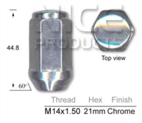 4x Ford Wheel Nut F-250 / F-350