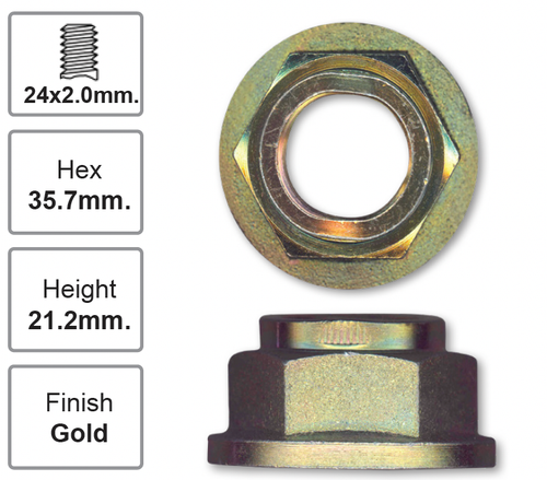 Front Left Hub Nut Pair for Ford Mustang Inc GT500 (04/92 - 06/08)