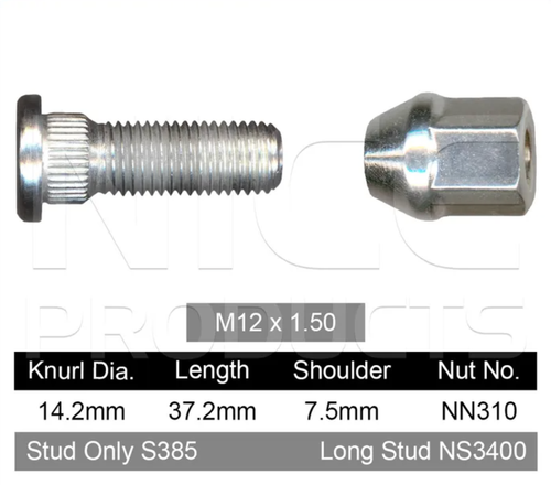 Isuzu Wheel Stud & Nut Set D-Max Alloy Wheels