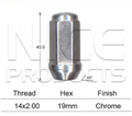 4x Ford Wheel Nut F-250 14x2 Thread