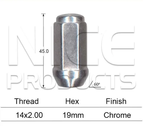 4x Ford Wheel Nut F-250 14x2 Thread