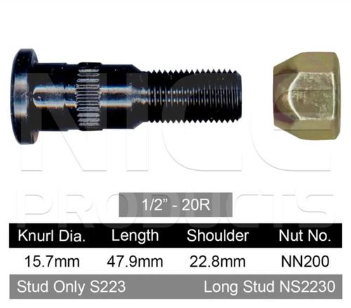Ford Wheel Stud & Nut Set Mustang / XW / XY Excluding 4WD & More