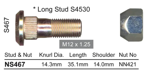 4x Nissan Wheel Nut GU Steel Wheels