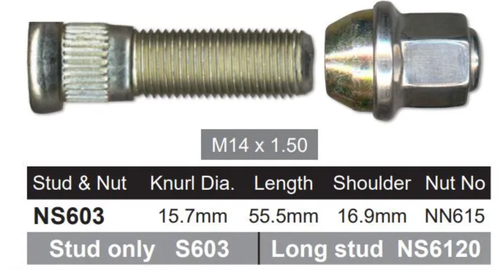 Ford Wheel Stud & Nut Set Mustang Including MACH-E / Endura CA