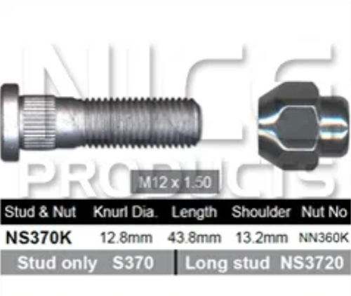 Mazda Wheel Stud & Nut Set CX-3 DK / MX5 NC Alloy Wheels
