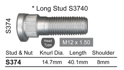 Eunos Wheel Stud 30X / 500 Series / 800 Series