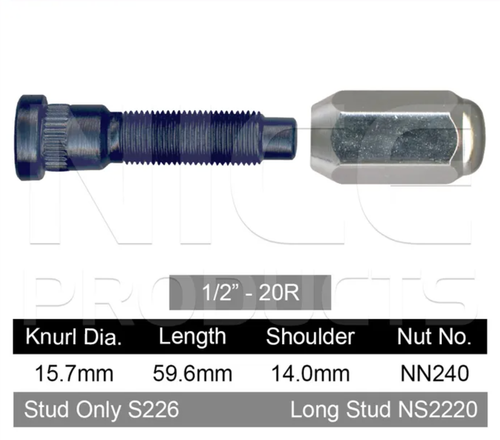 Ford Wheel Stud & Nut Set AU Fairmont & Ghia / AU XR6 - XR8 & More