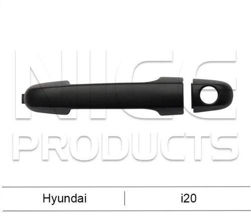 Front Right Outer Door Handle Black for Hyundai i20 (07/10 - 08/15)
