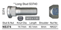 Ford Wheel Stud & Nut Set Spectron STD / Laser KF-KH / Laser KJ I-II-III & More