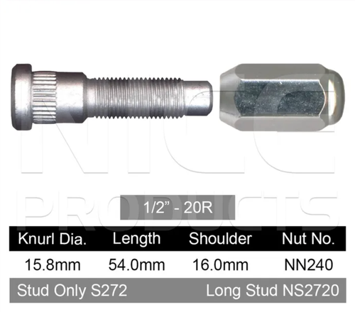 Ford Wheel Stud & Nut Set Territory Alloy Wheels / BA - BF Alloy Wheels & More