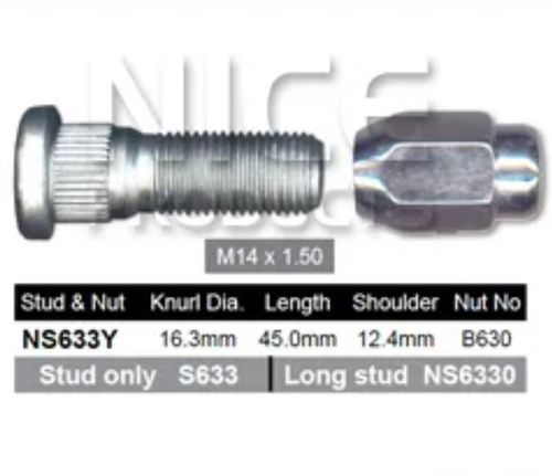 Toyota Wheel Stud & Nut Set USK56-57 Steel Wheels