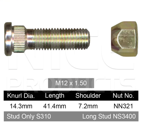 Hyundai Wheel Stud & Nut Set Sonata Alloy Wheels / Coupe' Alloy Wheels & More
